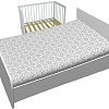 Приставная детская кроватка Фея 100 (белый)