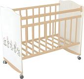 Классическая детская кроватка Indigo My Dream Зайки (белый)