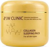3W Clinic Маска для лица кремовая Collagen Sleeping Pack ночная 100 мл