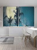 Комплект штор JoyArty Ночь под пальмами Oxford DeLux 1.45x1.8 м (2 шт)