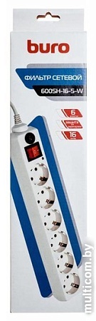 Сетевой фильтр Buro 600SH-16-5-W