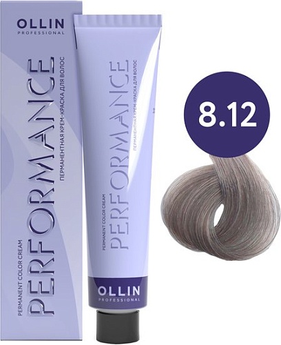 Крем-краска Ollin Professional Performance Permanent Color Cream 8/12 светло-русый пепел.-фиол.