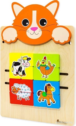 Бизиборд Alatoys Настенная бизидоска Котик ББ602