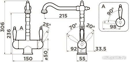 Смеситель Omoikiri Amagasaki-GB (графит)