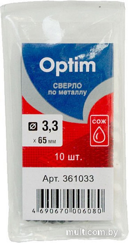 Набор сверл Optim 361033.21.2 (3 уп x 10 шт)