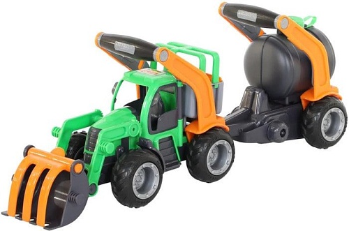 Полесье ГрипТрак трактор-погрузчик с цистерной 48424