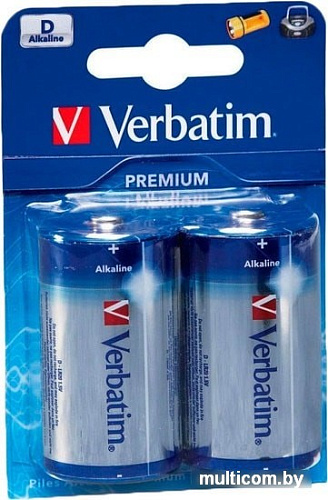 Батарейки Verbatim D Alkaline Batteries 49923