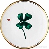 Тарелка десертная Bitossi La Tavola Scomposta FTB00263 (большой клевер/божья коровка)