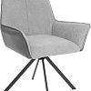 Стул с подлокотниками TetChair Мурано опора 360 (велюр/букле (HYP)/экокожа, светло-серый/графит)