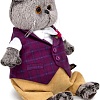 Классическая игрушка BUDI BASA Collection Басик в бордовом жилете с розочкой Ks19-178 (19 см)