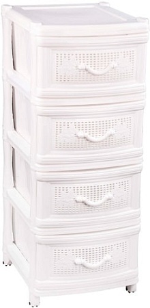 Комод Альтернатива 4-х секционный (белый) М5507