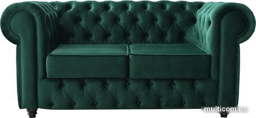 Диван Brioli Честерфилд двухместный (микровелюр, В63 бирюзовый)