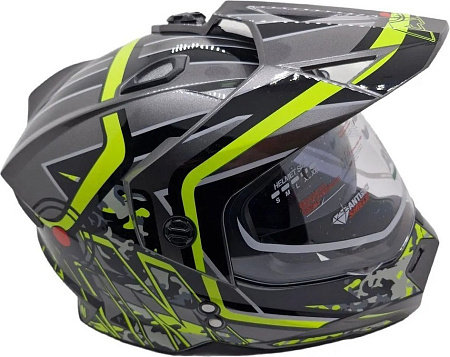 Мотошлем AIM JK802S 802-014-XS (XS, желтый/серый/черный)