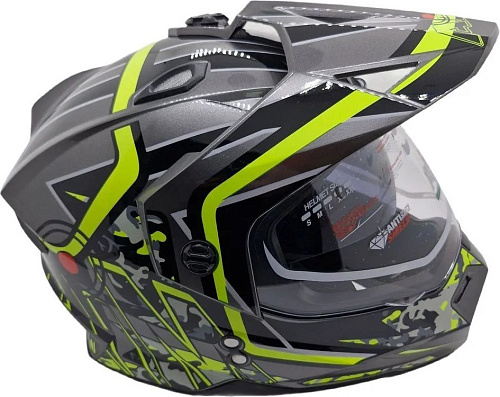 Мотошлем AIM JK802S 802-014-XS (XS, желтый/серый/черный)