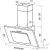 Кухонная вытяжка MAUNFELD Tower Gs 90 (нержавеющая сталь\черное стекло)