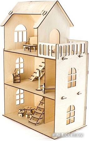 Кукольный домик Woody С мебелью 02529