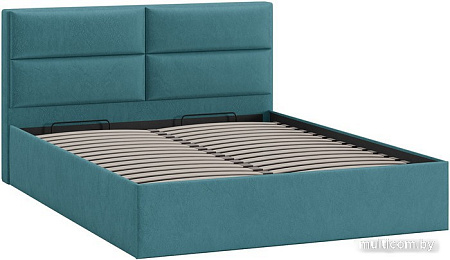 Кровать Трия Глосс универсальный тип 1 с ПМ 160x200 (микровелюр Wellmart Indigo)