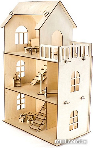 Кукольный домик Woody С мебелью 02529