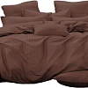 Постельное белье Pandora №1x1 19-1213 Горький шоколад 2сп с европростыней (микрофибра)