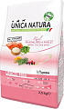 Сухой корм для собак Unica Natura Unico Mini с лососем, рисом и горохом 2.5 кг