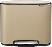 Brabantia Bo Pedal Bin 3 x 11л (минерально-золотой)