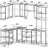 Готовая кухня Интерлиния Мила Лайт 1.68x2.4 левая (серебристый/антрацит/малага)