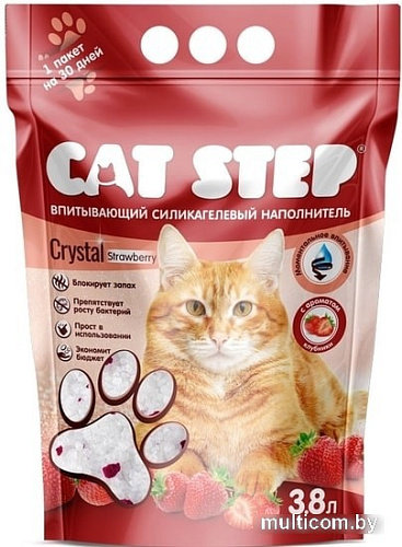 Наполнитель Cat Step Crystal Strawberry 3.8 л