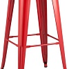 Табурет Stool Group TOLIX WOOD барный (красный) глянцевый