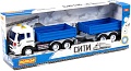 Грузовик Полесье Сити бортовой с прицепом 93127 (синий)