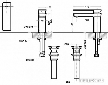 Смеситель Bravat Phillis F156101C-ENG