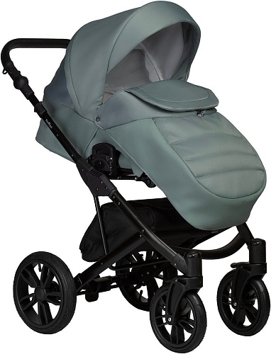 Универсальная коляска Indigo Mio S (2 в 1, 07/шалфей кожа+шалфей)
