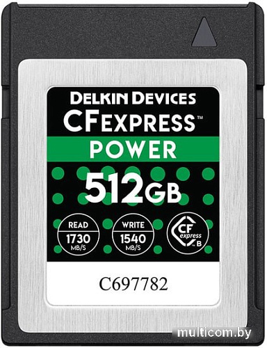 Карта памяти Delkin Devices Power CFexpress DCFX1-512 512GB