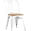 Стул Stool Group Tolix wood (белый глянцевый)