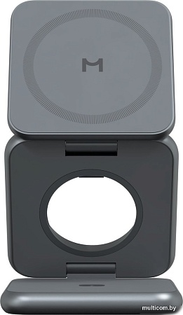 Беспроводное зарядное Magssory Fold Pro 3 в 1 WCH063 (темно-серый)