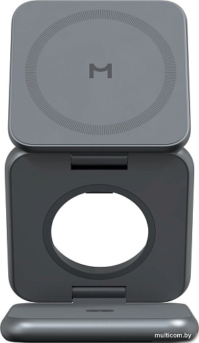 Беспроводное зарядное Magssory Fold Pro 3 в 1 WCH063 (темно-серый)