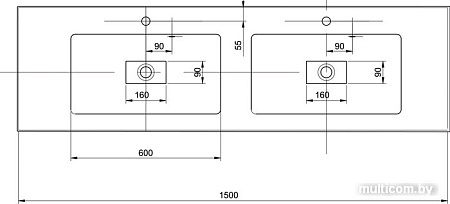 Умывальник Акватон Ричмонд 150x50 [1A70573KRD010]
