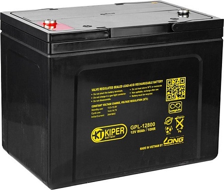 Аккумулятор для ИБП Kiper GPL-12800 (12В/80 А&middot;ч)