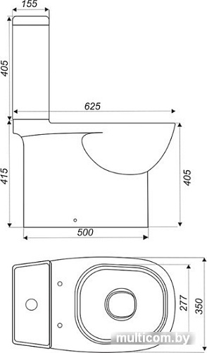 Унитаз Sanita Quadro QDRSLCC01151022