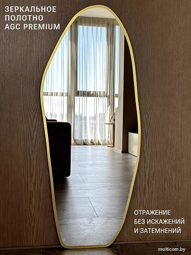 Зеркало с подсветкой eMZe 49x115 LED.UV.NF.49.115.AUR.4K (золото с УФ-окантовкой и подсветкой)