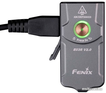Фонарь Fenix E03R EDC V2.0 (серый)