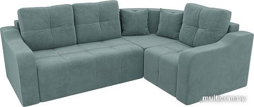 Угловой диван Mebelico Кембридж угловой 108811 (правый, велюр, бирюзовый)