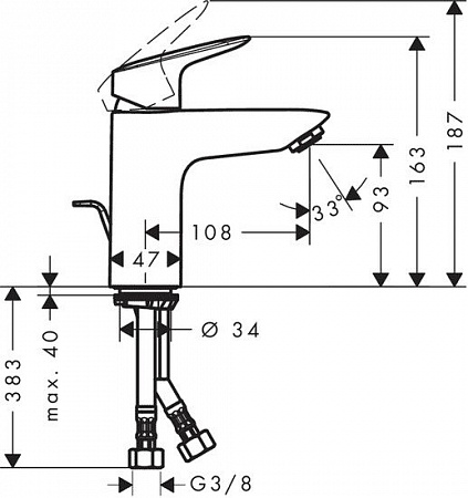 Смеситель Hansgrohe Logis 71100000
