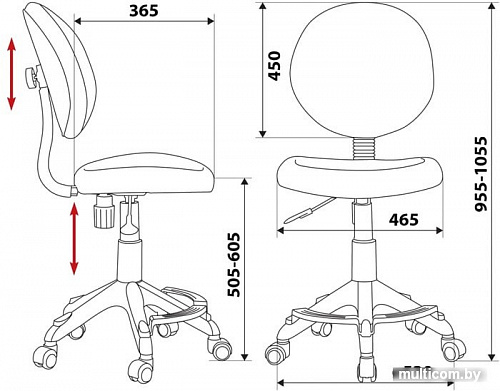Кресло Бюрократ KD-W6-F/MARK-LB (голубой)