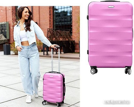 Чемодан-спиннер Peterson PTN 5806-W-S (розовый)