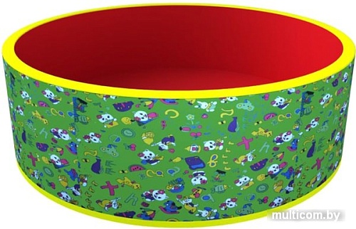 Сухой бассейн Romana Веселая поляна ДМФ-МК-02.51.03 (без шариков, зеленый/красный)