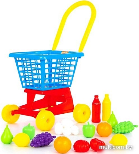 Тележка игрушечная Полесье Supermarket №1 с набором продуктов 42989