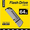 USB Flash BreezyTech U012 64GB (серебристый/черный)