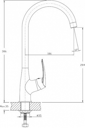 Смеситель GranFest Quarz GF-Z3424 (серый)