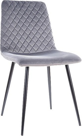 Стул Signal Irys Velvet (bluvel 14 серый/черный)