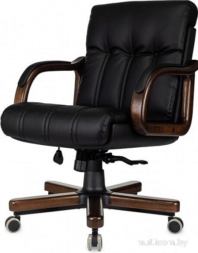 Офисное кресло Бюрократ T-9932W-LOW-Eco (черный, экокожа)